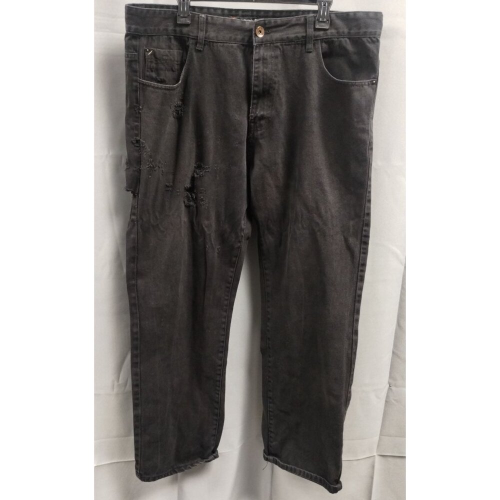 Southpole Men's Black Ripped Baggy Jeans Size 40x32 SKU 2326
